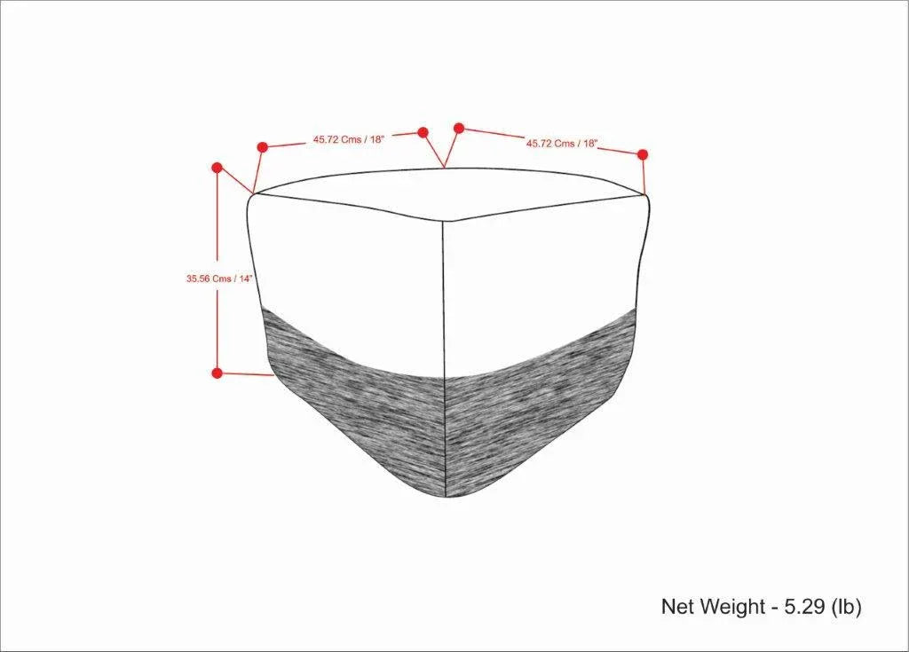 Square Woven Indoor Outdoor White Fabric Pouf Seat - Omega Lifestyles