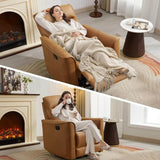 Manual Swivel Recliner Chair with Padded Support - Omega Lifestyles