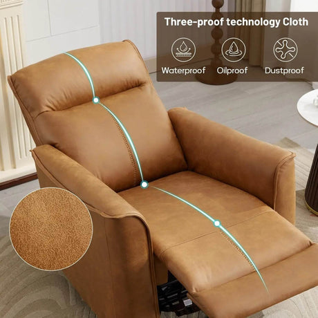 Manual Swivel Recliner Chair with Padded Support - Omega Lifestyles