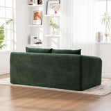 Convertible Chenille Loveseat Sofa Bed With Pillows - Omega Lifestyles
