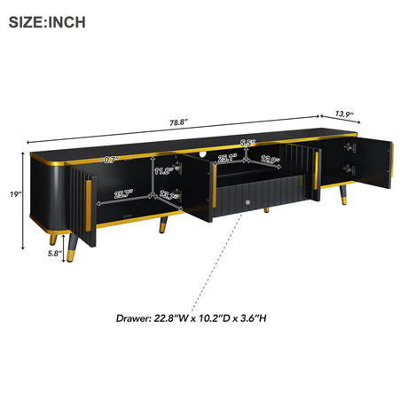 Modern Luxury Minimalism TV Stand With Storage Cabinets - Sleep Galleria