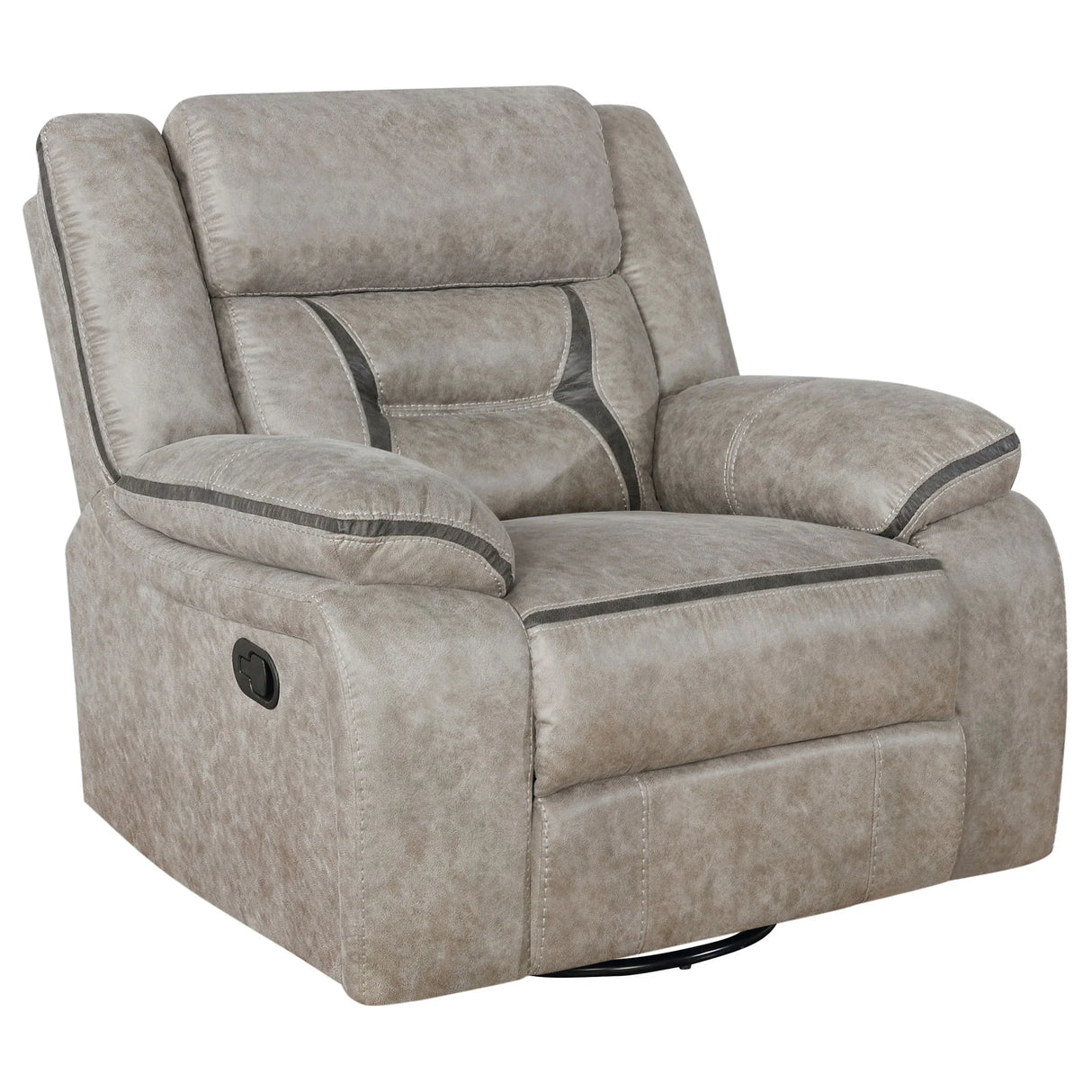 Taupe Upholstered 3-Piece Manual Reclining Living Room Set - Omega Lifestyles