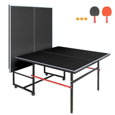 Foldable Mid-Size Table Tennis Table Set With Accessories - Omega Lifestyles