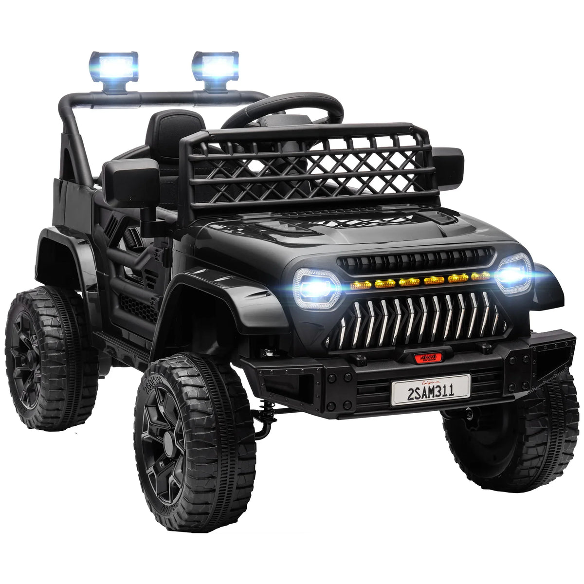 12V Dual Motor Kids Electric Ride-On Truck With Remote Control - Omega Lifestyles