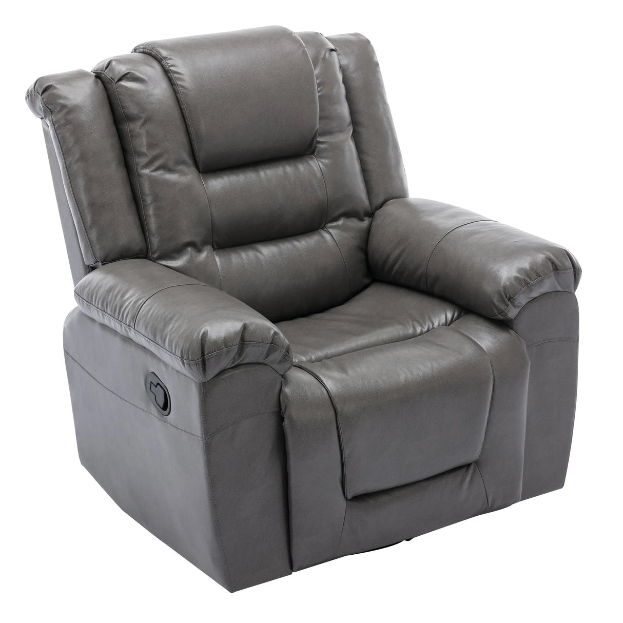 Grey Manual PU Upholstered Home Theater Recliner Chair Set - Omega Lifestyles