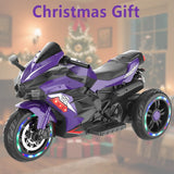12V Violet Kids Electric Ride-On Motorcycle Toy - Omega Lifestyles