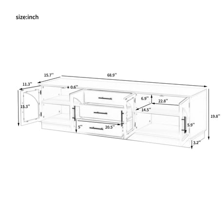Modern Minimalist Black MDF TV Stand With Storage - Sleep Galleria