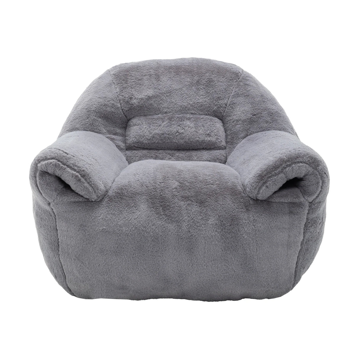 Comfy Faux Fur Bean Bag Chair With Back Support - Omega Lifestyles