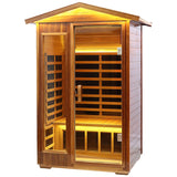 Two-Person Far-Infrared Solid Wood Outdoor Sauna - Omega Lifestyles