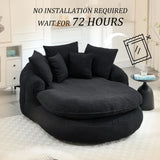 Oversized Chenille Memory Foam Bean Bag Sofa With Pillows - Omega Lifestyles