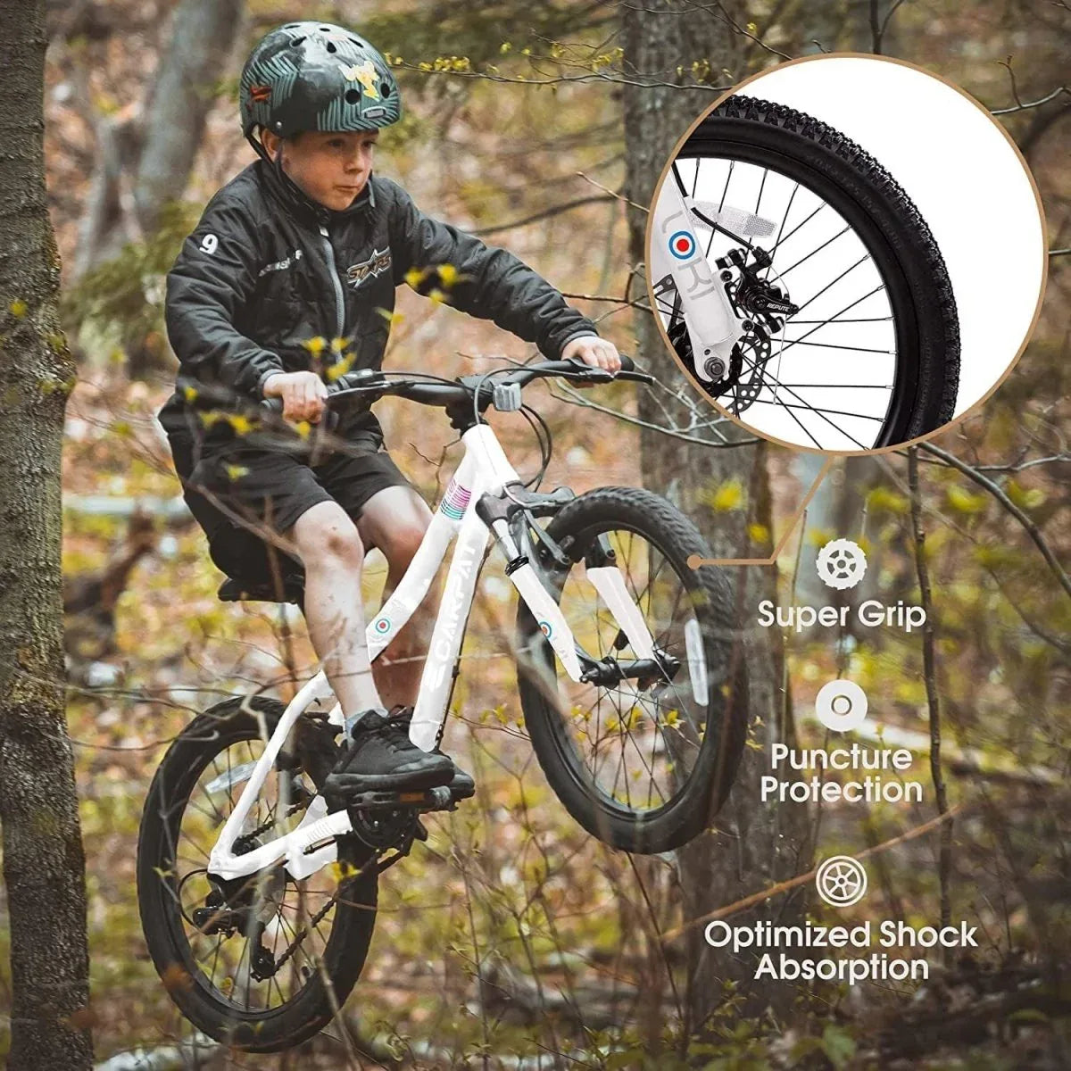 20-Inch Kids Steel Frame Mountain Bike With Suspension - Omega Lifestyles
