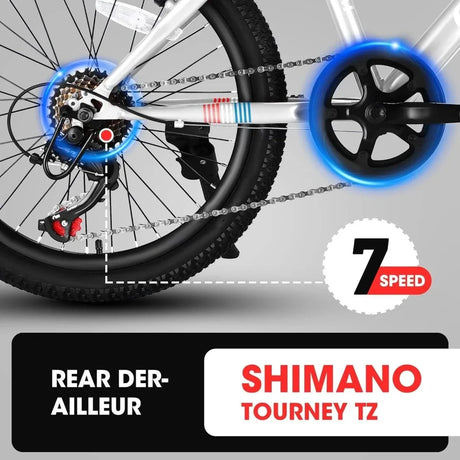 20-Inch Kids Steel Frame Mountain Bike With Suspension - Omega Lifestyles