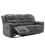 Home Theater 3-Seater Manual Recliner Chair With Cup Holders - Omega Lifestyles