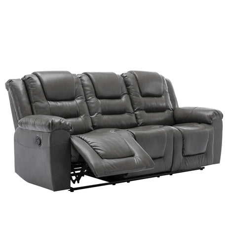 Home Theater 3-Seater Manual Recliner Chair With Cup Holders - Omega Lifestyles