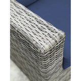 Outdoor Loveseat With Weather-Resistant HDPE Wicker Frame - Omega Lifestyles