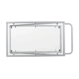 Modern Z-Shaped Silver Glass And Metal Bar Cart - Omega Lifestyles