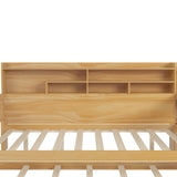Full Wooden Bed Frame With Trundle Storage And Study Desk - Omega Lifestyles