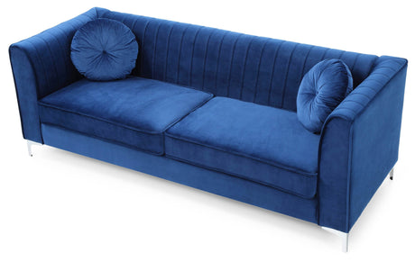 Velvet Foam Filled Glam 2-Seat Sofa - Omega Lifestyles