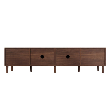 Modern 78-Inch Solid Wood Media Console TV Stand - Omega Lifestyles