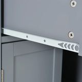 Kitchen Island Cart Solid Wood Top Four Door Cabinet - Omega Lifestyles