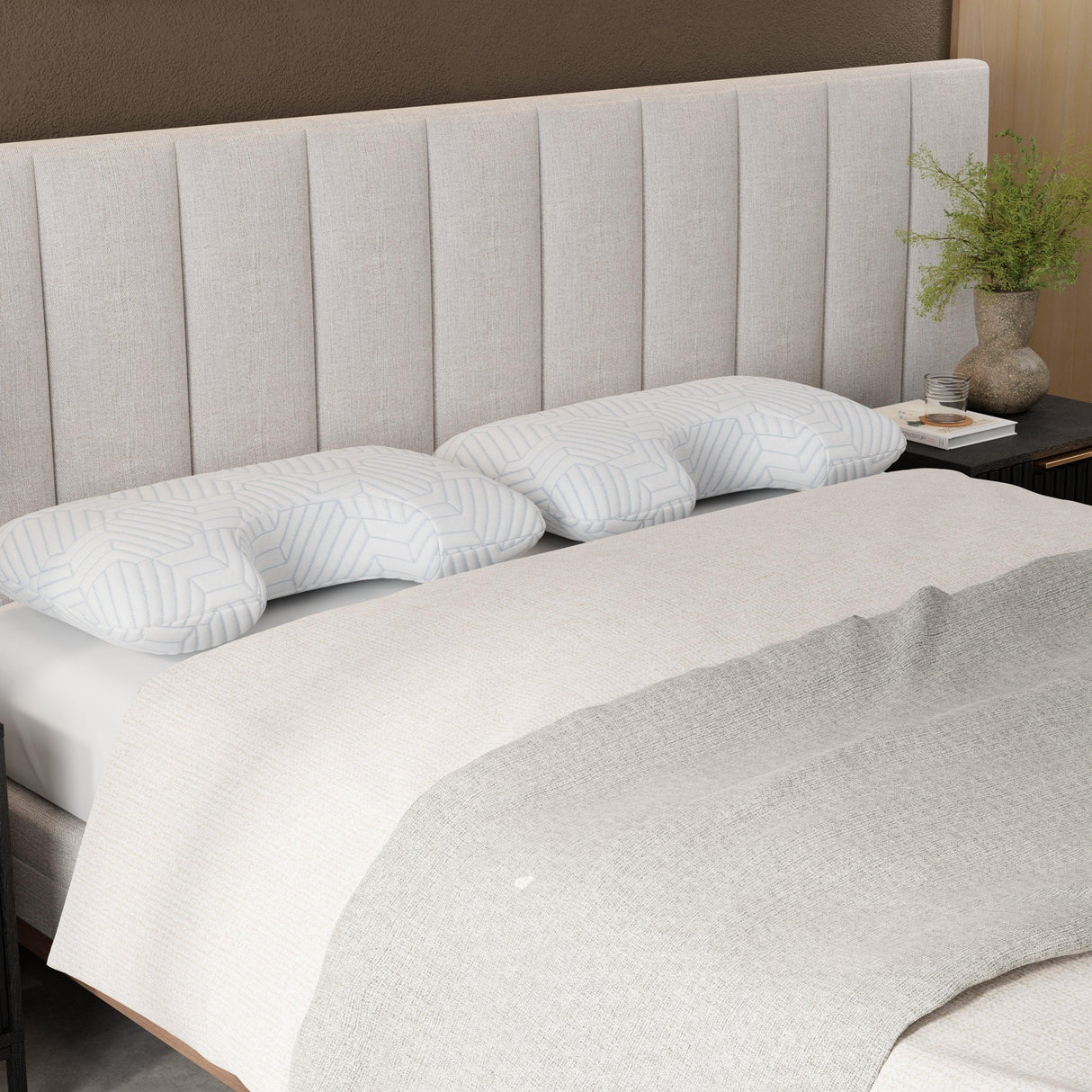 Ergonomic Cooling Contour Memory Foam Pillow - Omega Lifestyles