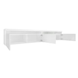 White Modern LED Light Particle Board TV Stand - Sleep Galleria