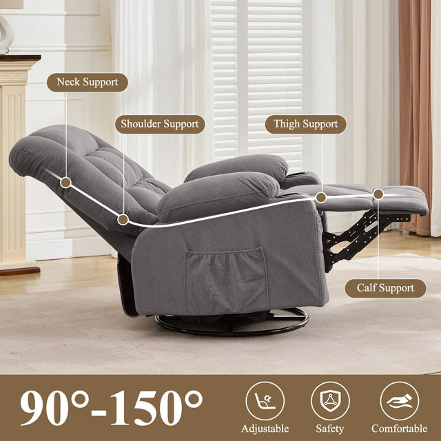 3D Kneading Heated Recliner Massage Chair With USB Port - Omega Lifestyles
