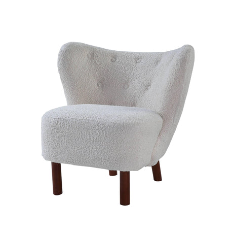 White Teddy Sherpa Wingback Accent Chair - Omega Lifestyles