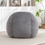 Comfy Faux Fur Bean Bag Chair With Back Support - Omega Lifestyles