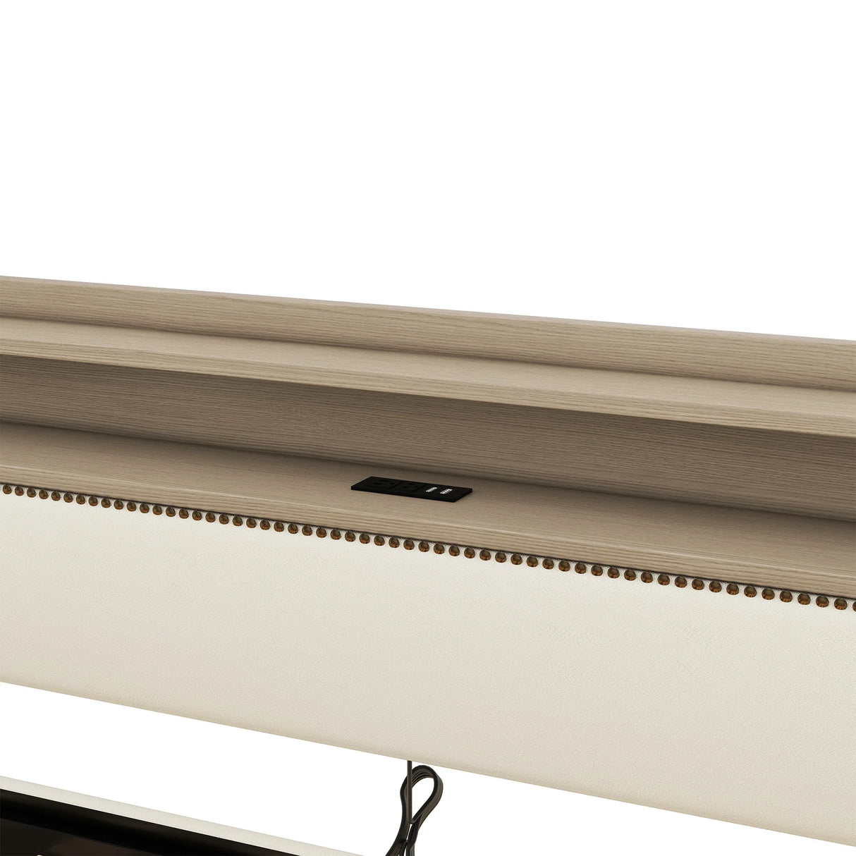 Twin PU Leather Daybed With Storage Drawers Charging Station - Omega Lifestyles