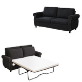 Modern Linen Convertible Sleeper Sofa Bed With Memory Mattress - Omega Lifestyles