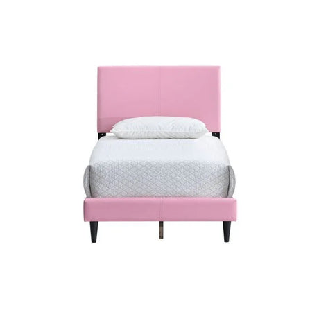 Twin Pink Upholstered Adjustable Headboard Bed Frame - Omega Lifestyles