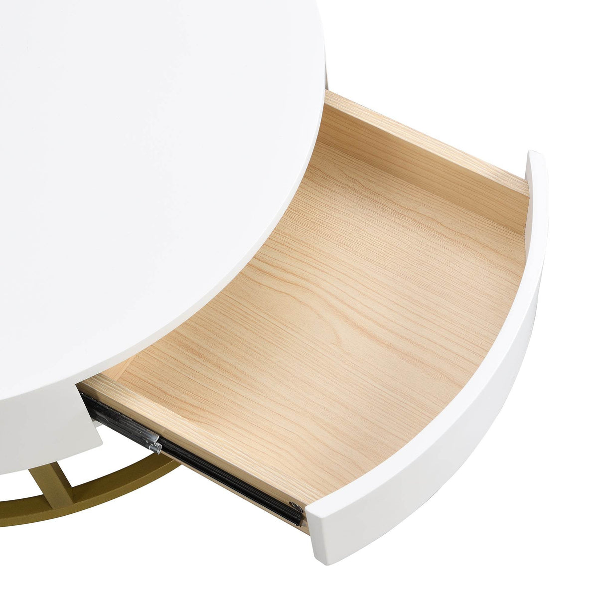 Modern Round Lift-Top Nesting Coffee Tables With Drawers - Sleep Galleria