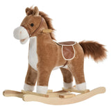 Interactive Plush Brown Baby Rocking Horse Toy - Omega Lifestyles