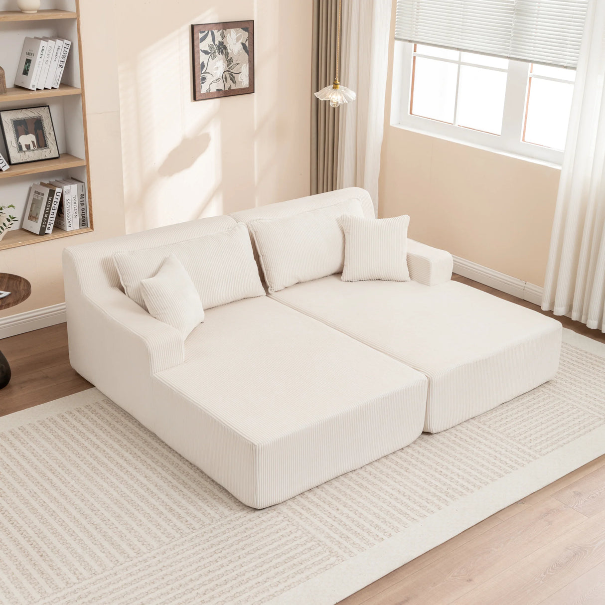 Corduroy Foam High-Density All-Foam Lounge Chair - Omega Lifestyles