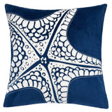 Indigo Polyester Velvet Decorative Square Pillowcase 20x20 - Omega Lifestyles