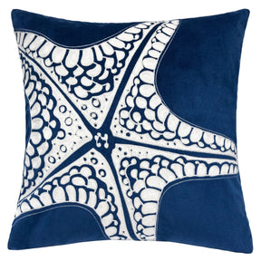Indigo Polyester Velvet Decorative Square Pillowcase 20x20 - Omega Lifestyles