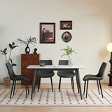 Modern Rectangular Ceramic Top Dining Table With Metal Base - Omega Lifestyles