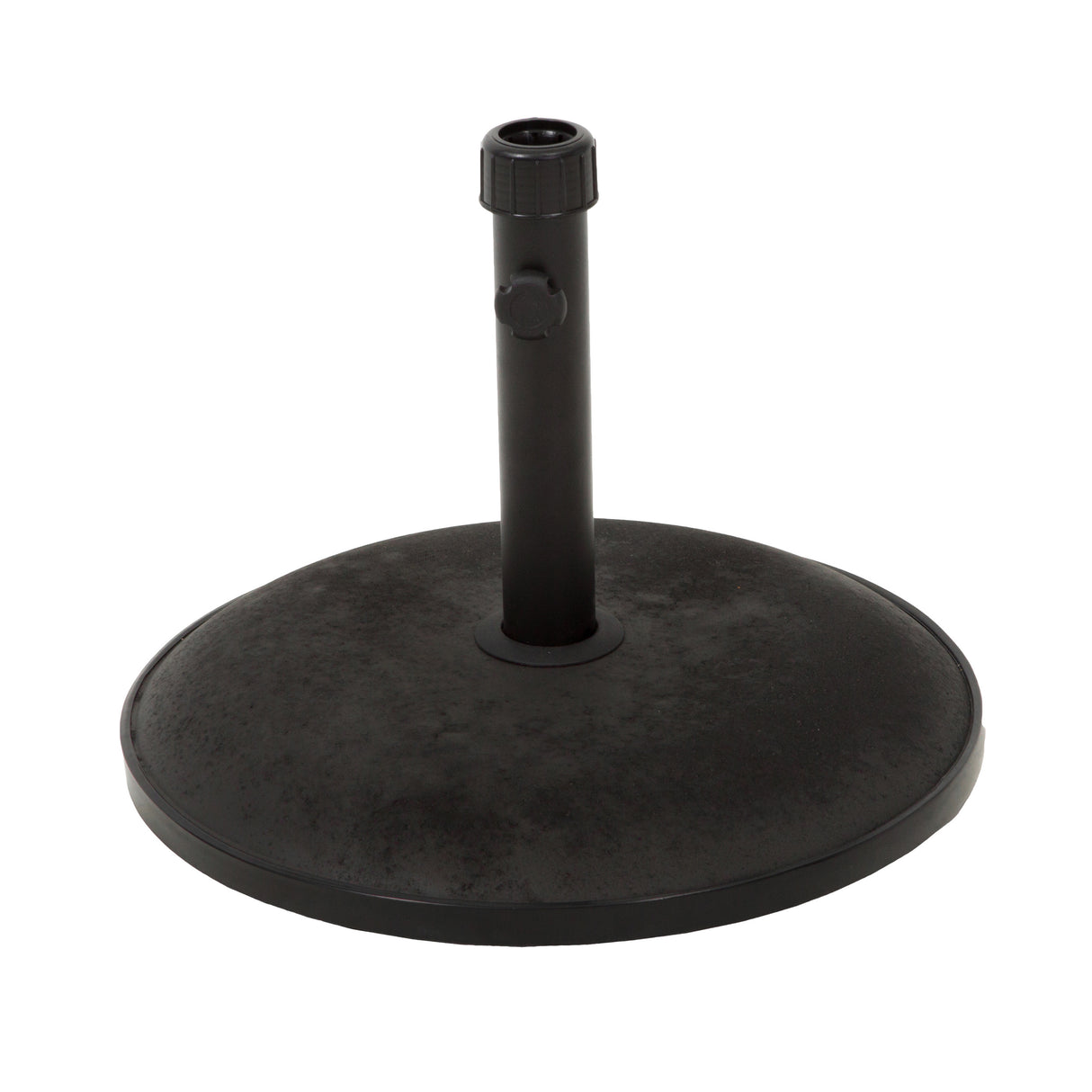 Concrete Umbrella Base With Iron Support Pole Black Finish