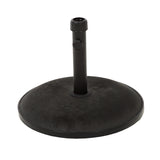 Concrete Umbrella Base With Iron Support Pole Black Finish