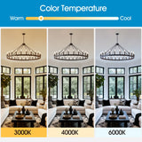 Matte Black Farmhouse Wagon Wheel Metal Chandelier - Omega Lifestyles