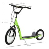 Youth Adjustable Handlebar Kick Scooter With Inflatable Wheels - Omega Lifestyles