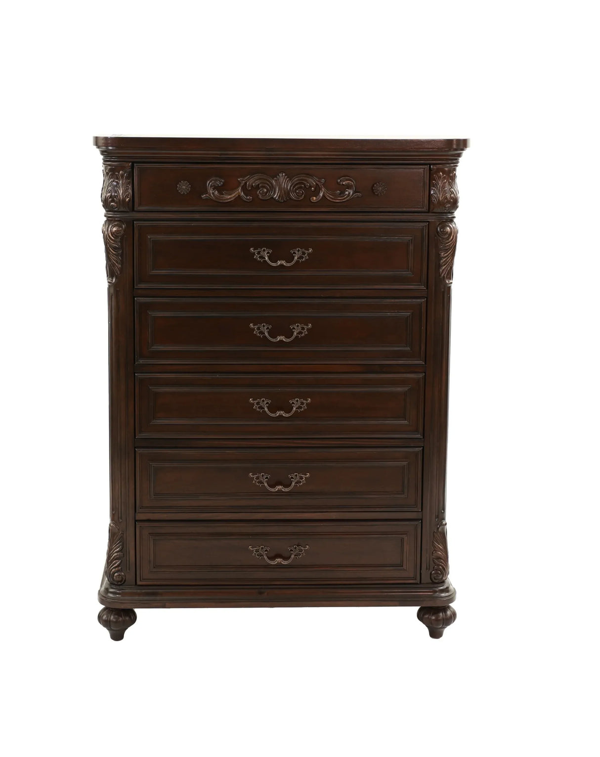 Traditional Antique Cherry Walnut Chest Of Drawers Furniture - Omega Lifestyles