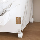 Foldable Adjustable Sewing Machine Table With Storage Cabinet - Omega Lifestyles