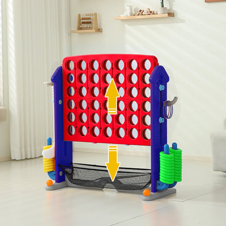 4-in-1 Adjustable Height Indoor Outdoor Giant Game Set - Omega Lifestyles
