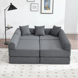 Convertible Corduroy Memory Foam Folding Sofa Bed - Omega Lifestyles