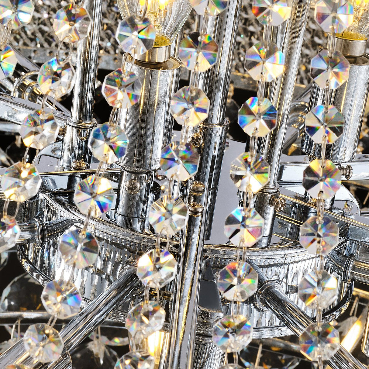 32-Inch French Empire Crystal Chandelier With 27 LED Lights - Omega Lifestyles