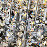 32-Inch French Empire Crystal Chandelier With 27 LED Lights - Omega Lifestyles