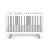 Convertible Solid Wood White Island 3-in-1 Crib