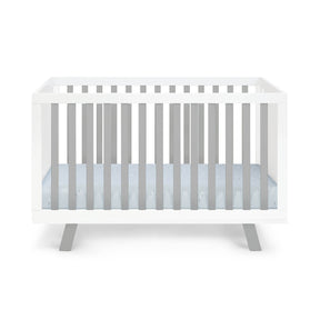 Convertible Solid Wood White Island 3-in-1 Crib - Omega Lifestyles